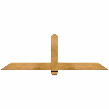 Ekena Millwork Eugene Rough Sawn Timber Gable Bracket, Western Red Cedar, 60"W x 20"H x 4"D x 4"F, 8/12 Pitch GBW060X20X0404EUG00RWR